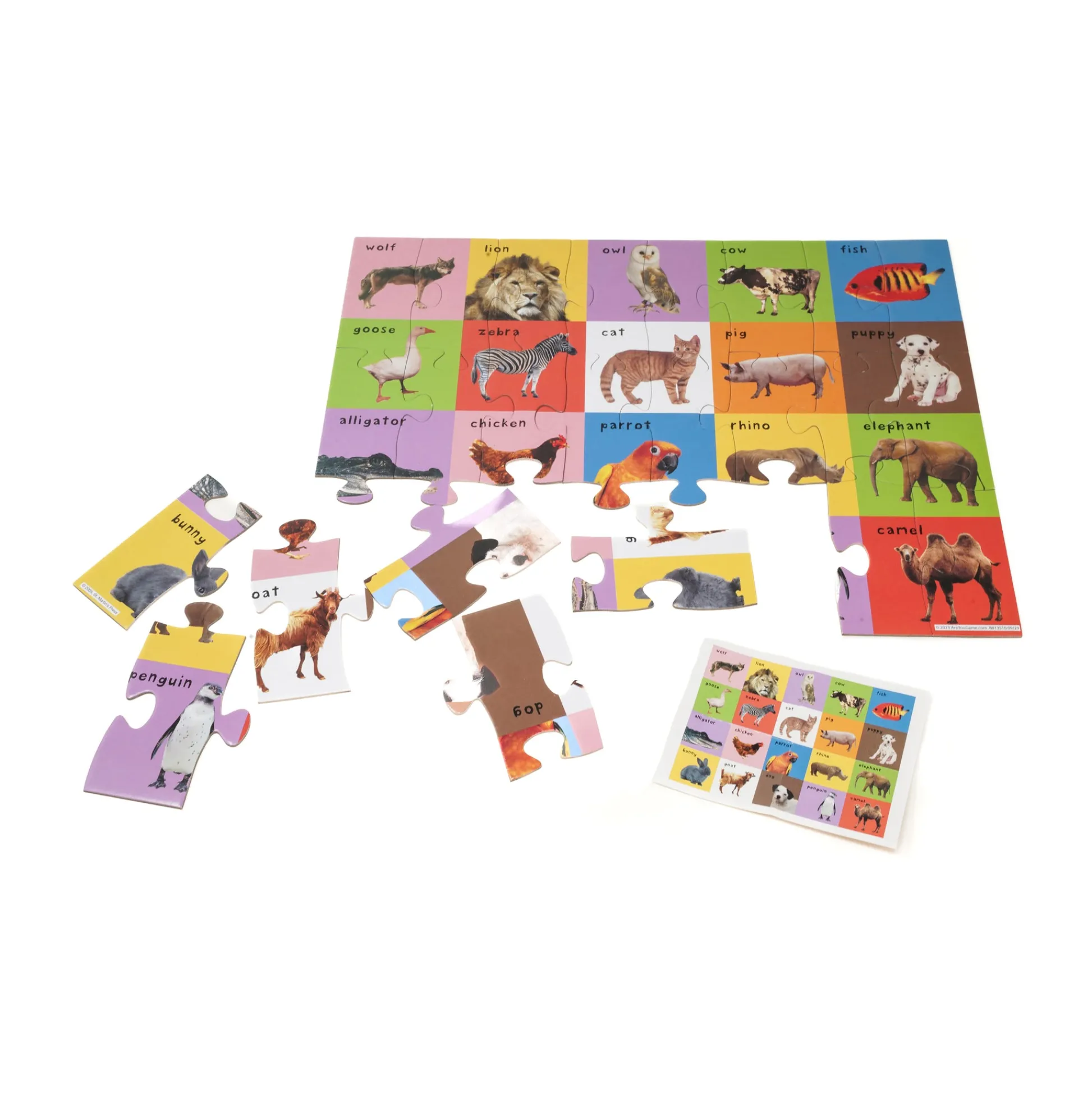 AreYouGame Priddy First 100 Animals 24 Pc Mix & Match Puzzle Tin* Puzzles
