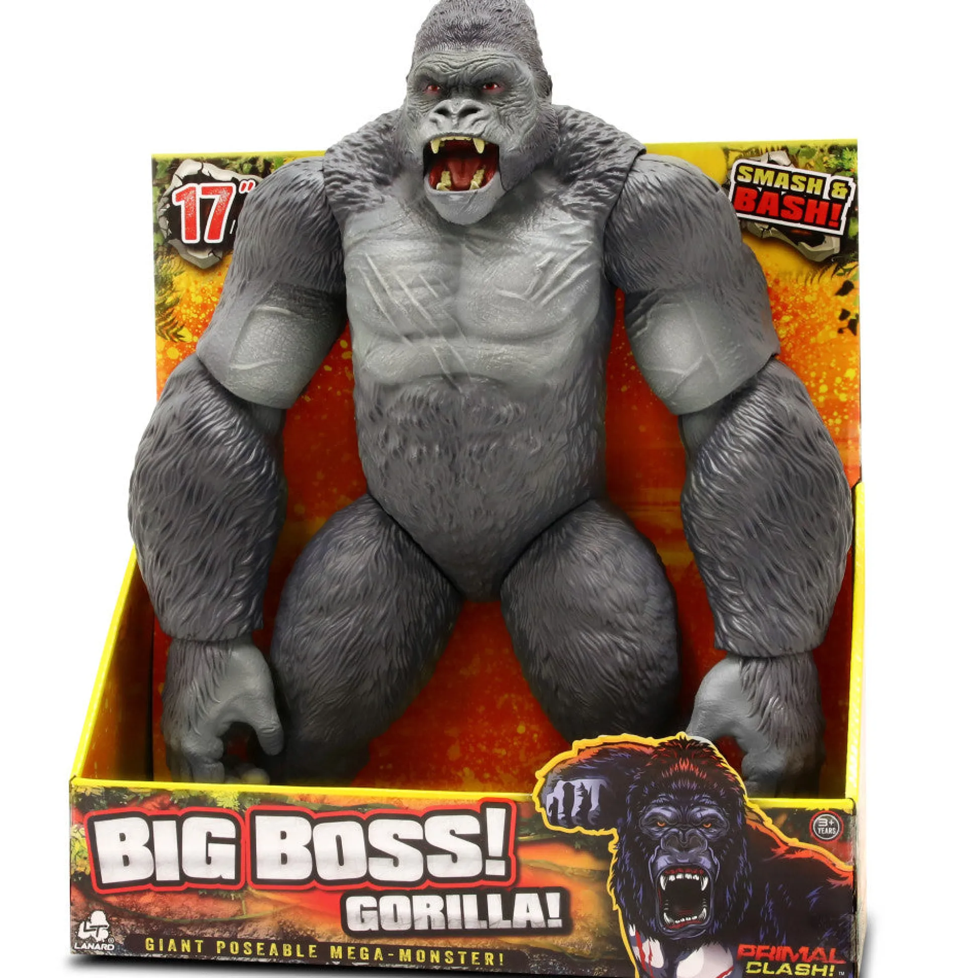 Flat River Group Primal Clash Big Boss Gorilla - 17" Articulated Action Figure, Ages 3+* Action Figures