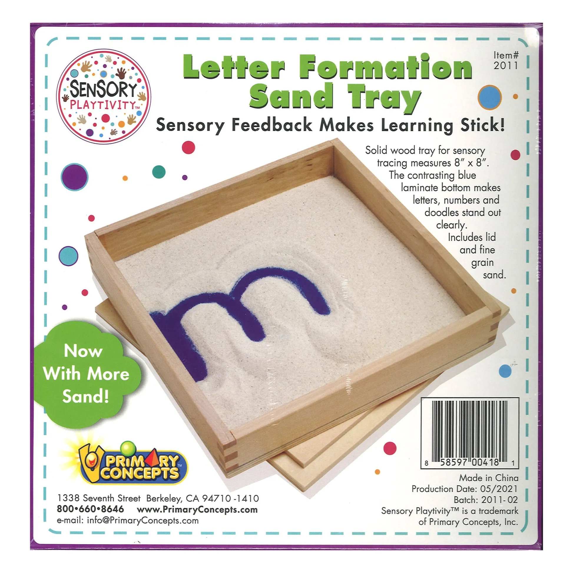 Educators Resource Primary Concepts Letter Formation Sand Tray - Educational Toy - Blue* Preschool Education Toys & Activities