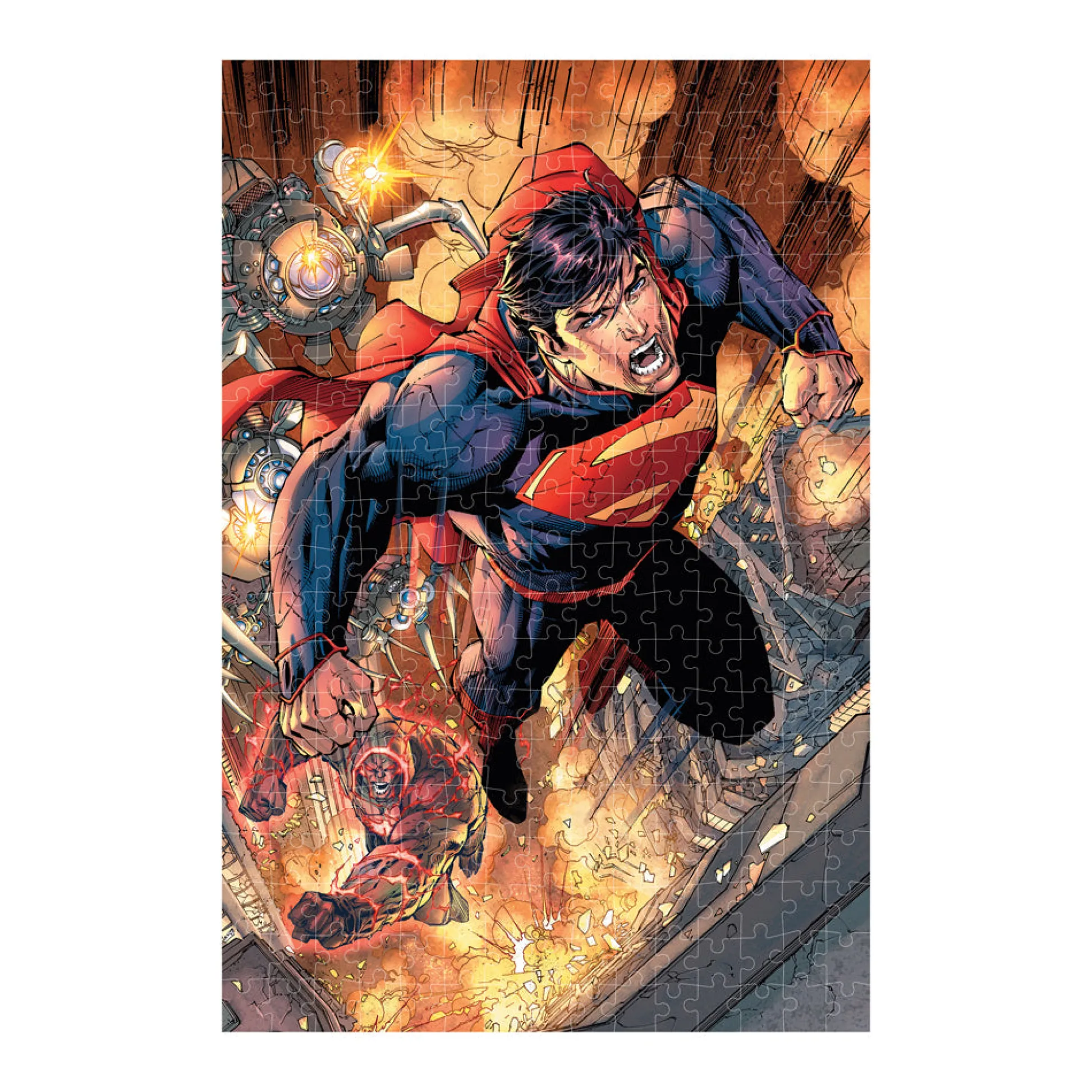 AreYouGame Prime 3D Superman 300-Piece 3D Lenticular Jigsaw Puzzle in Collectible Tin Book* Dc Comics|Puzzles