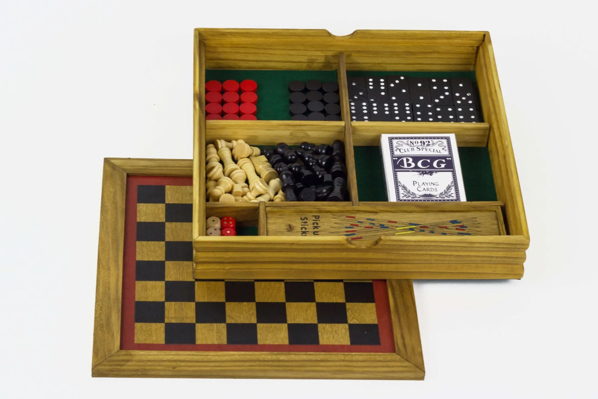 Professor Puzzle 6-in-1 Wooden Games Compendium* Puzzles|Classic Games
