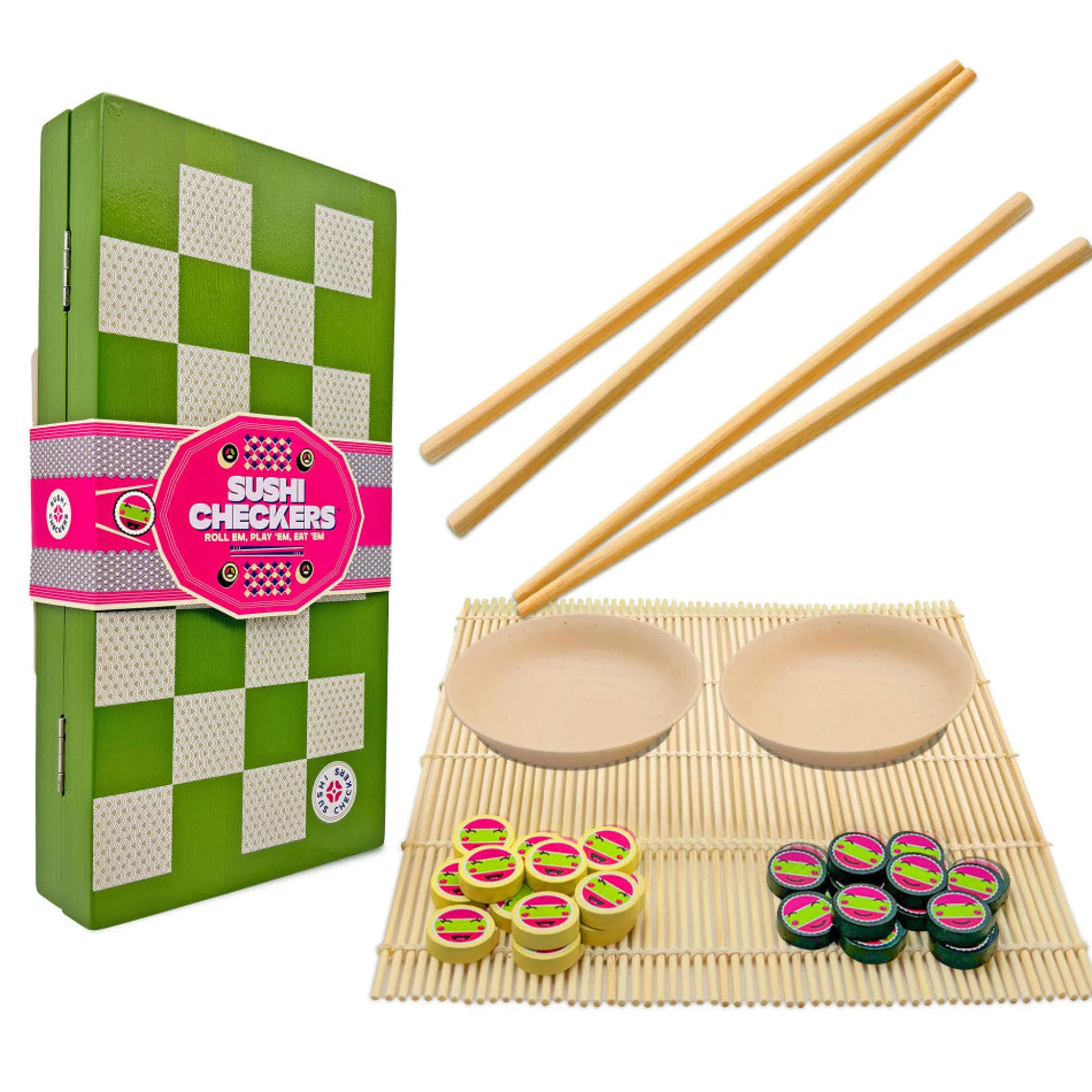 Flat River Group Project Genius Sushi Checkers & Sushi Making Strategy Game Set* Role-Playing Games|Board Games