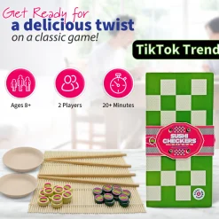 Flat River Group Project Genius Sushi Checkers & Sushi Making Strategy Game Set* Role-Playing Games|Board Games