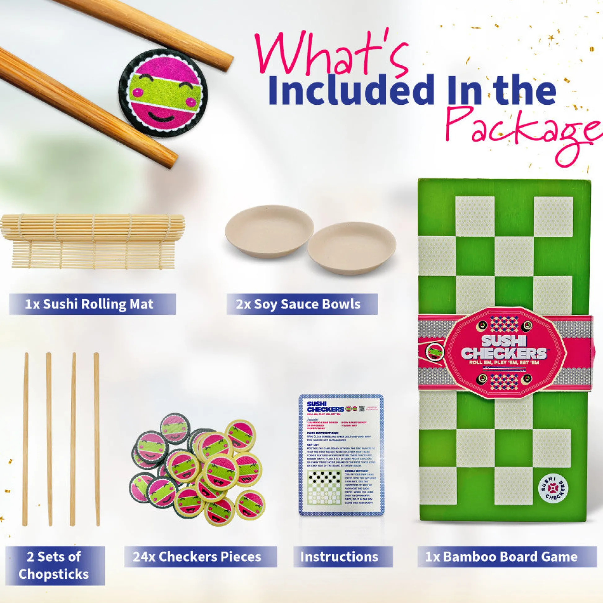 Flat River Group Project Genius Sushi Checkers & Sushi Making Strategy Game Set* Role-Playing Games|Board Games