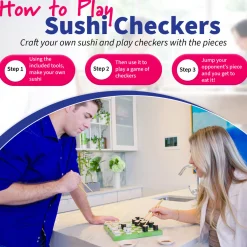 Flat River Group Project Genius Sushi Checkers & Sushi Making Strategy Game Set* Role-Playing Games|Board Games