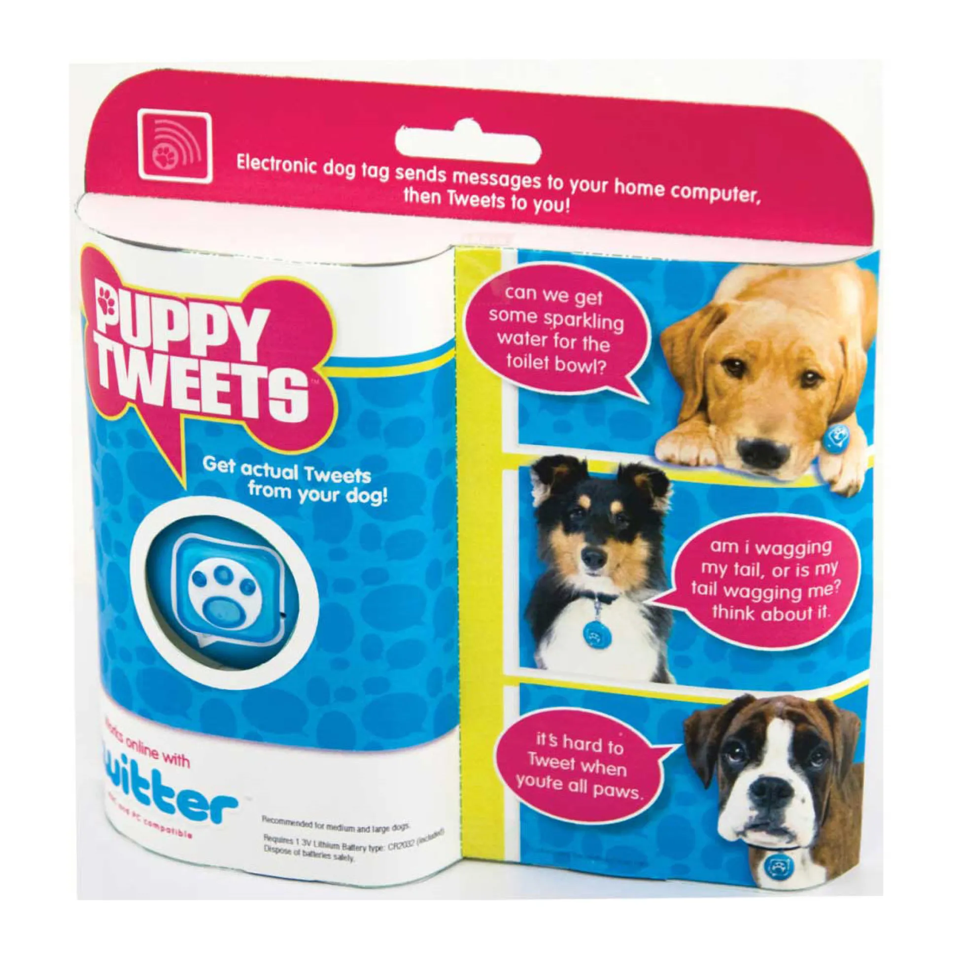 AreYouGame Puppy Tweets: Blue - Your Dog's Social Network Tag* Electronics