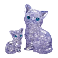 AreYouGame Purr-fectly Puzzling 3D Crystal Cat & Kitten Puzzle - 49 Pcs* Puzzles