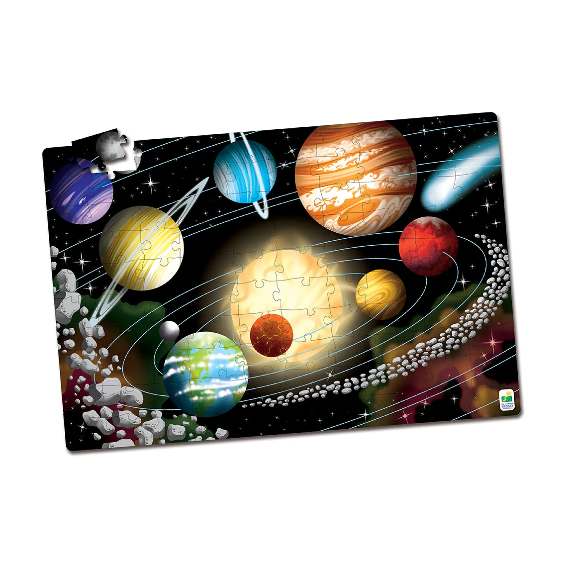 AreYouGame Puzzle Doubles! Glow in the Dark Space Floor Puzzle - 100 pc* Puzzles