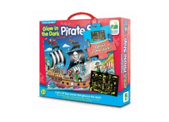 AreYouGame Puzzle Doubles! Glow in the Dark Pirate Ship - 100 pc* Puzzles
