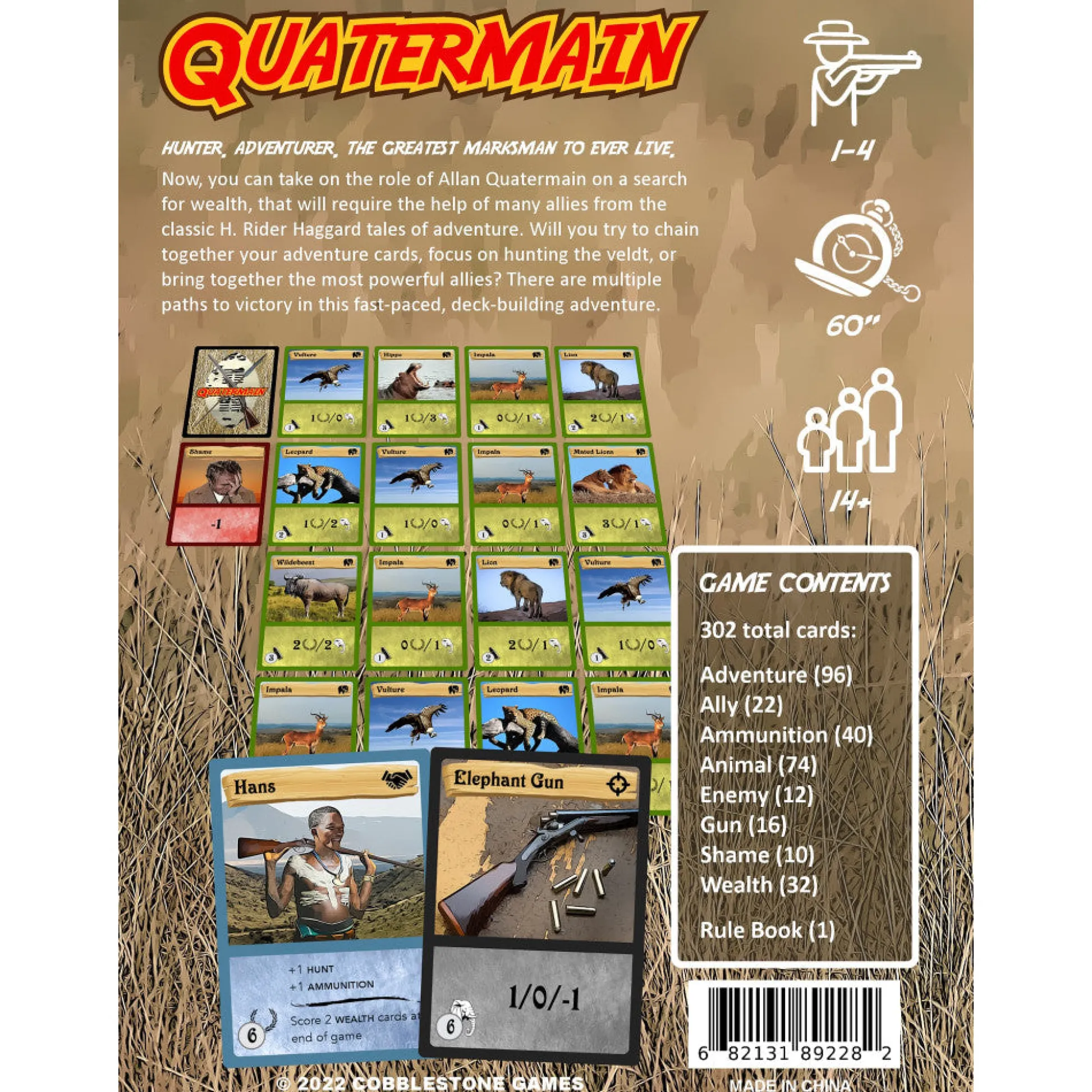 Flat River Group Quatermain: King Solomon's Mines Deck Building Adventure Game* Board Games|Role-Playing Games