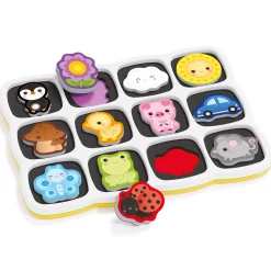 Flat River Group Quercetti Smart Puzzle First Colors 13pc Double-Sided Magnetic Animal & Car* Preschool Education Toys & Activities|Puzzles