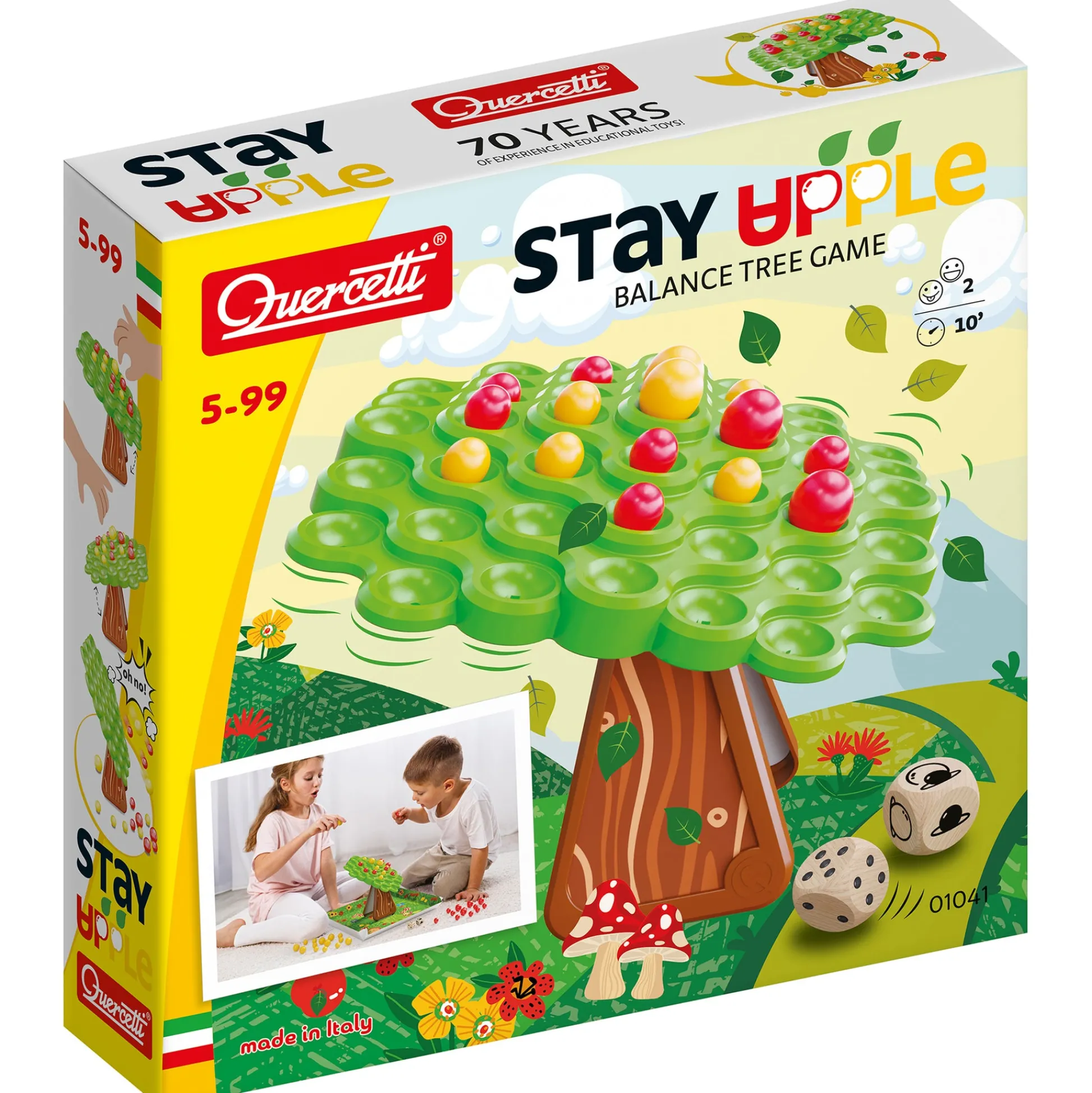Flat River Group Quercetti Stay Apple Balance Tree Game - Weight Mastery - Colorful Fun for Kids 5+* Role-Playing Games|Board Games