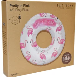 Flat River Group Rae Dunn Jumbo 48" Flamingo Ring Float - Durable Inflatable Pool Tube* Swimming Pools & Water Toys