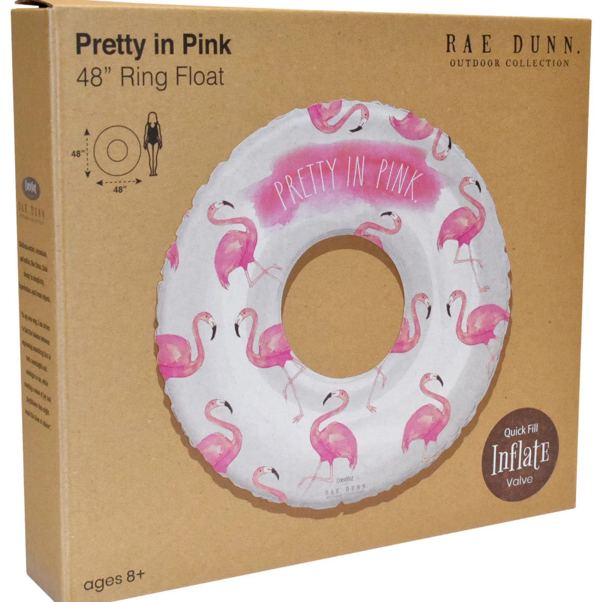 Flat River Group Rae Dunn Jumbo 48" Flamingo Ring Float - Durable Inflatable Pool Tube* Swimming Pools & Water Toys