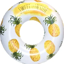 Flat River Group Rae Dunn Jumbo Pineapple Ring Float - 48" Inflatable Pool Tube, Anti-Leak Design, Age 8+* Swimming Pools & Water Toys
