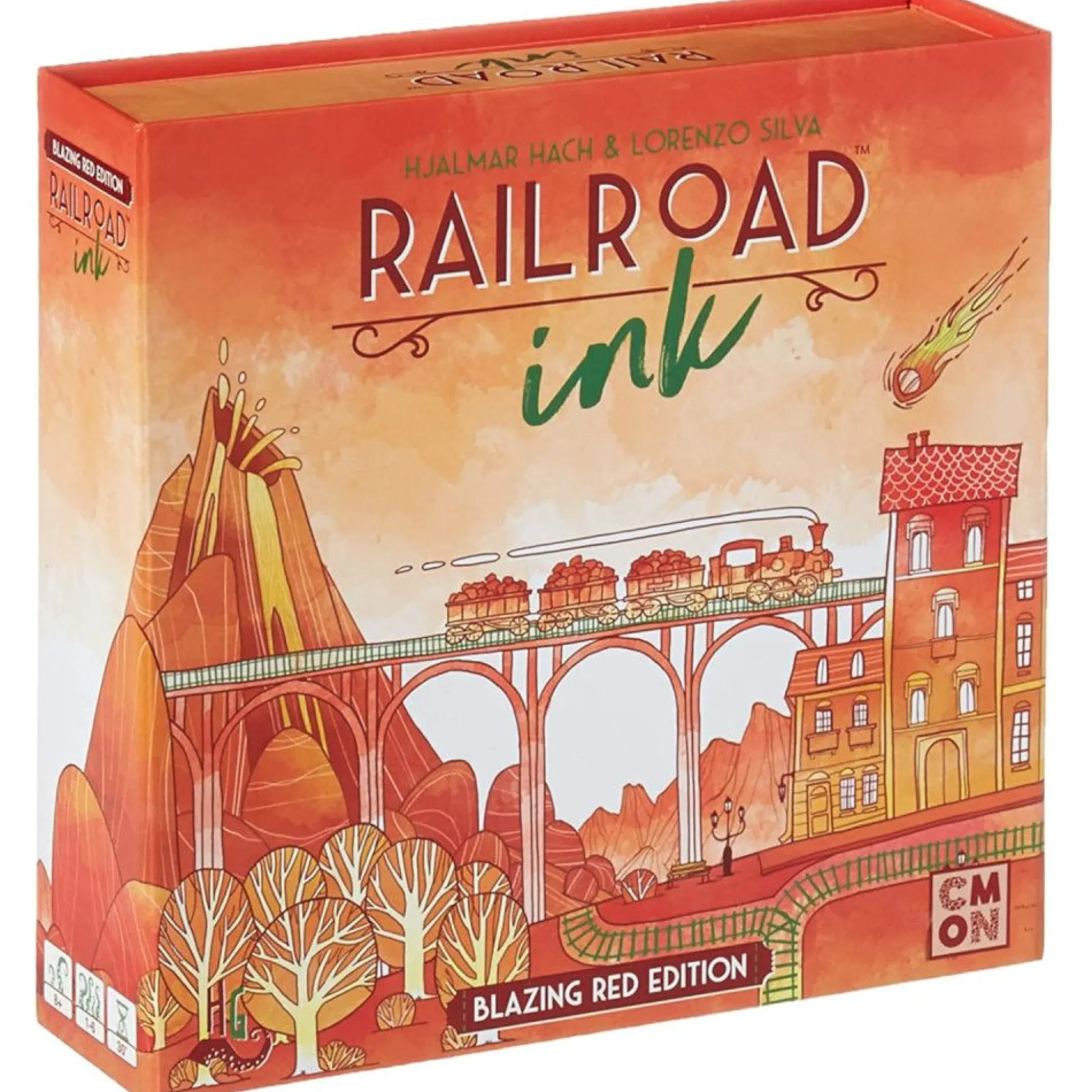 Flat River Group Railroad Ink: Blazing Red Edition Strategy Board Game* Board Games|Role-Playing Games