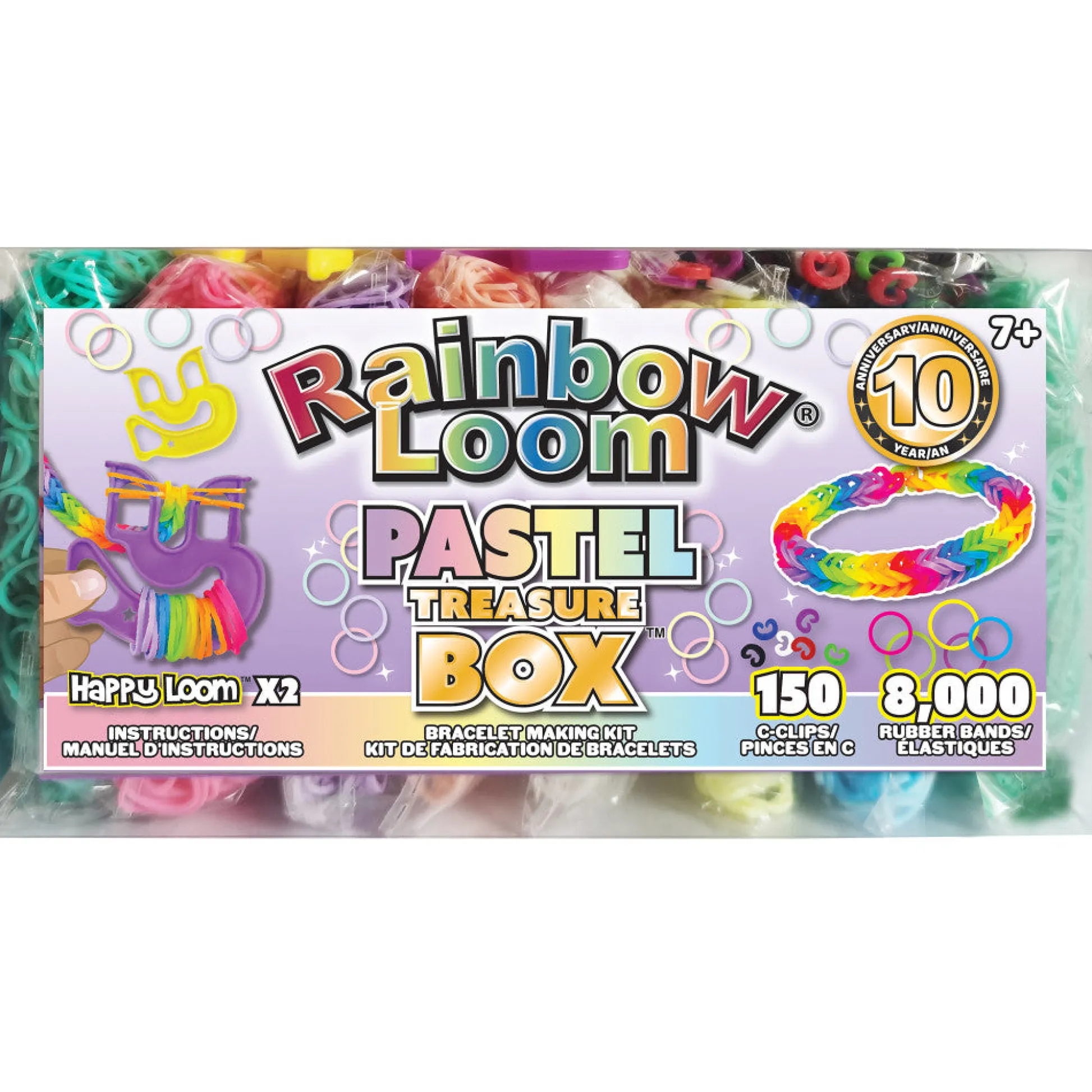 Flat River Group Rainbow Loom Pastel Treasure Box Edition - Rubber Band Crafting Kit* Crafts & Activities