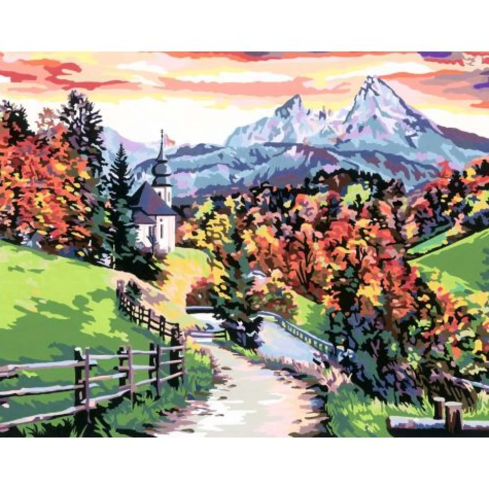 Calendar Holdings, LLC Ravensburger Beautiful Bavaria Paint-by-Number Kit - Vibrant Autumn* Drawing, Color & Painting