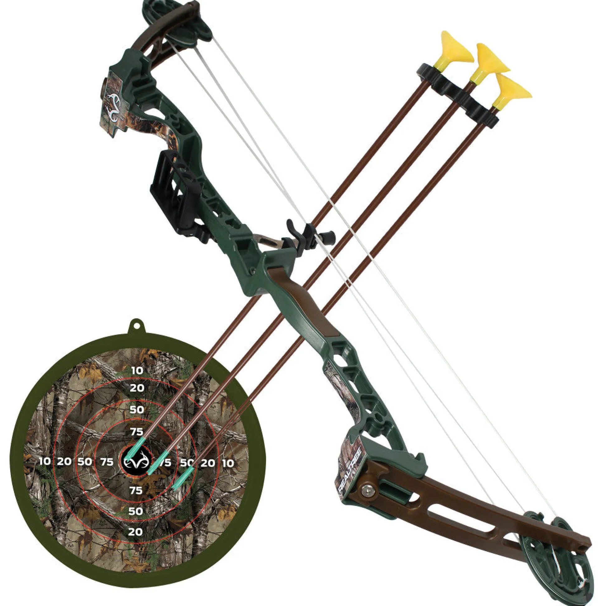 Flat River Group RealTree Adventure Kids' Toy Compound Bow Set - 30" Camo with Suction Arrows* Nerf & Toy Blasters|Nerf & Toy Blasters