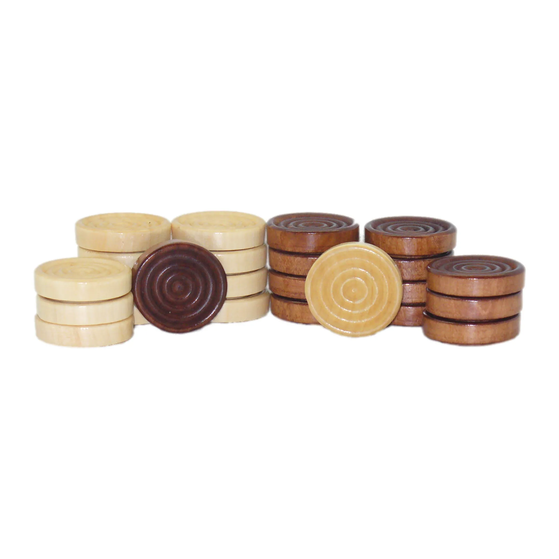 AreYouGame Regal Crown 24-Piece Stackable Wood Checkers Set - 1.25"* Role-Playing Games|Board Games