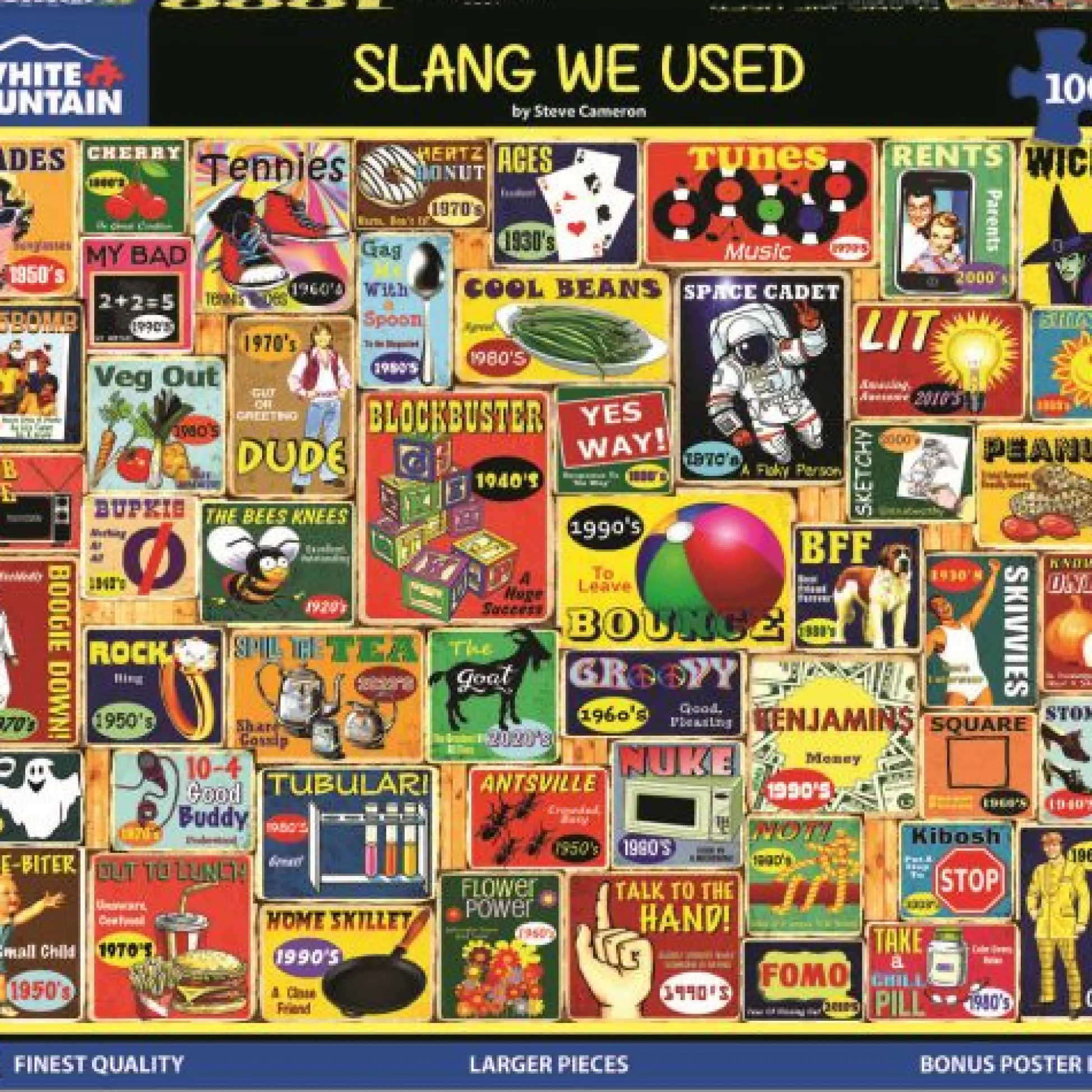 Calendar Holdings, LLC Retro Slang Collage Jigsaw Puzzle by Steve Cameron - 1000 pc* Puzzles