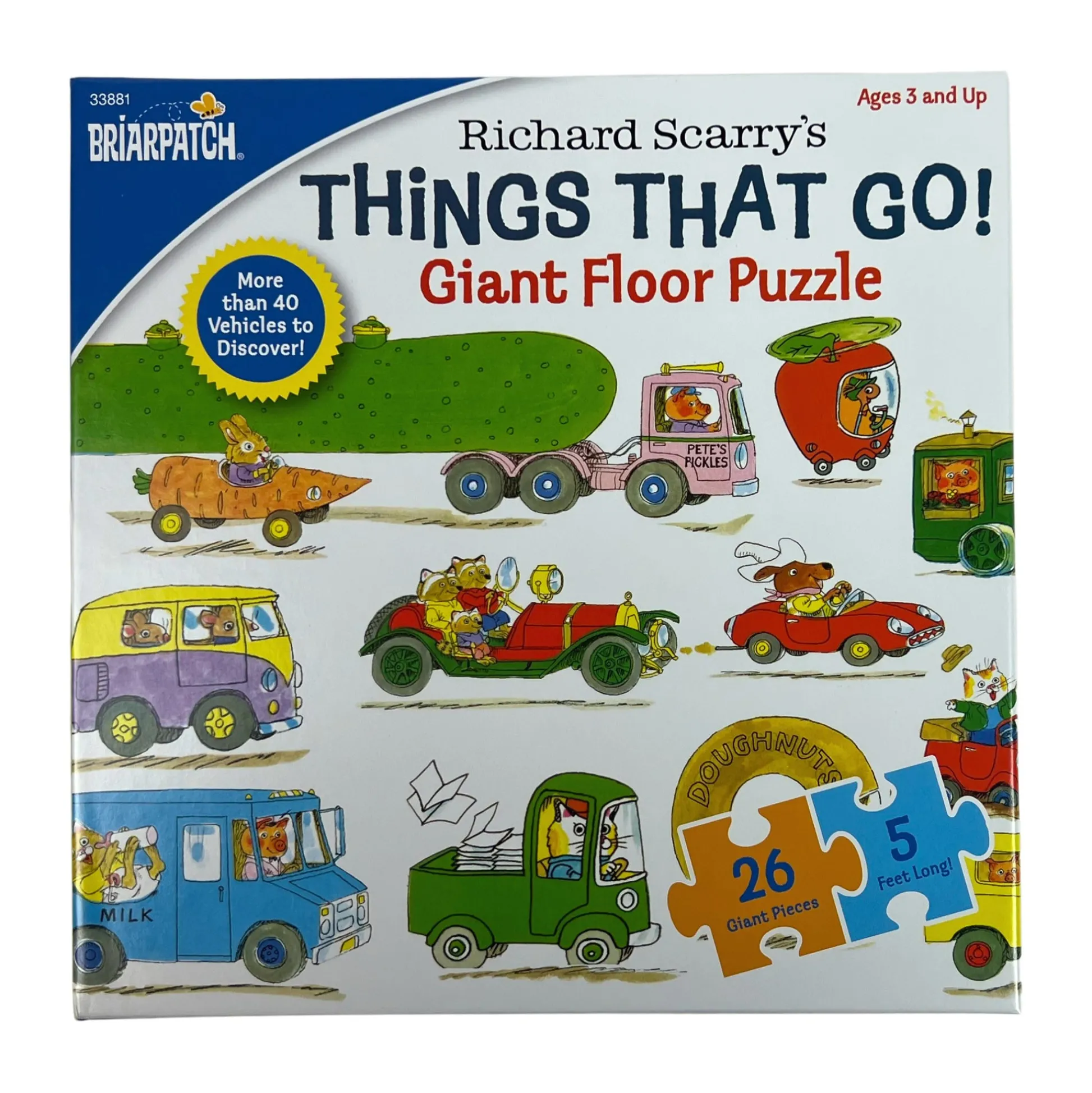 AreYouGame Richard Scarry's Things That Go! Giant Floor Puzzle - 26 pc* Puzzles