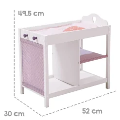 Flat River Group Roba Fienchen Doll Bed with Storage - Multifunctional, White, Purple & Pink* Doll Houses, Furniture & Accessories|Stuffed Animals & Plush Toys