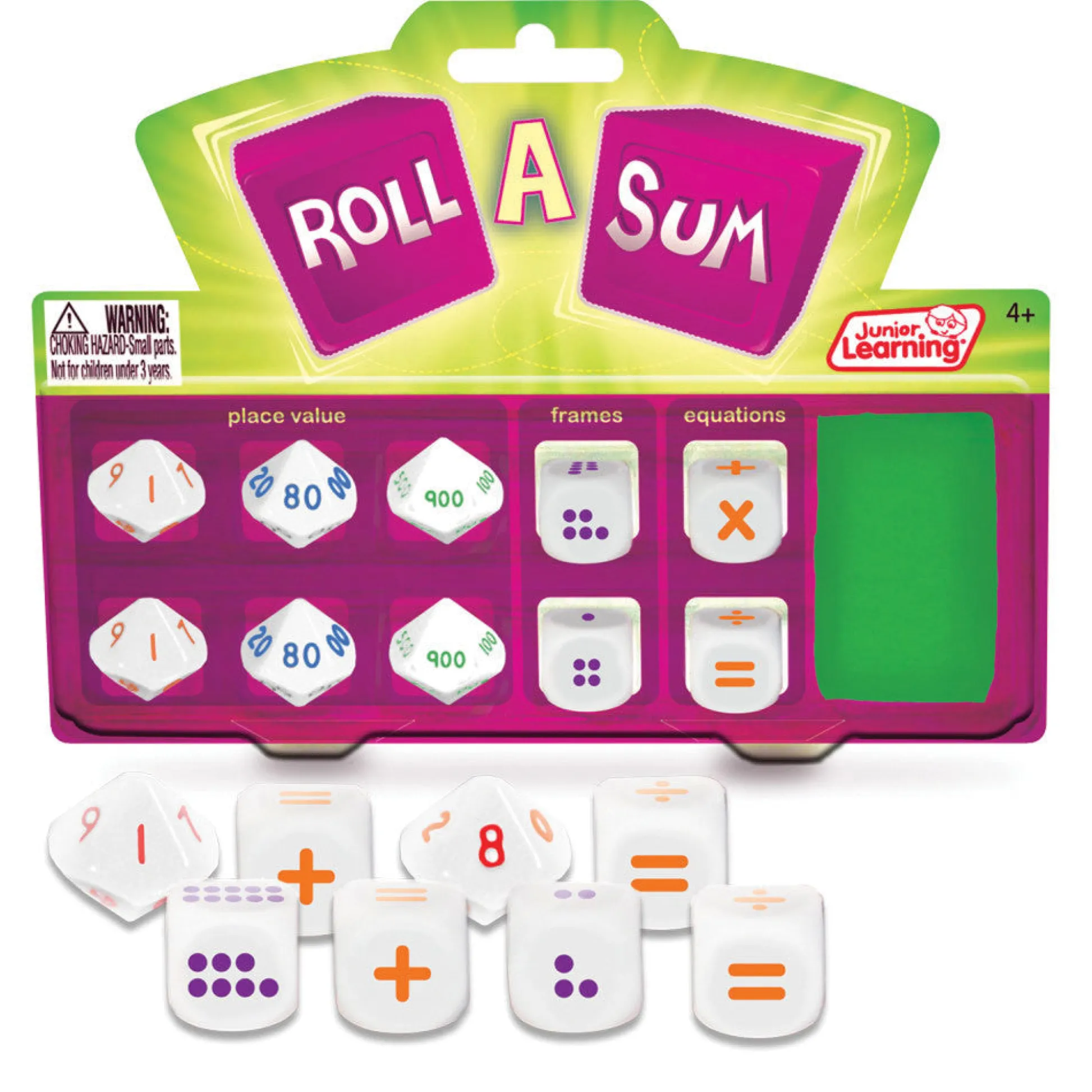 Flat River Group Roll A Sum Junior Learning Game - Educational Math Dice Set for Ages 5-6* Math Toys|Math, Counting & Time