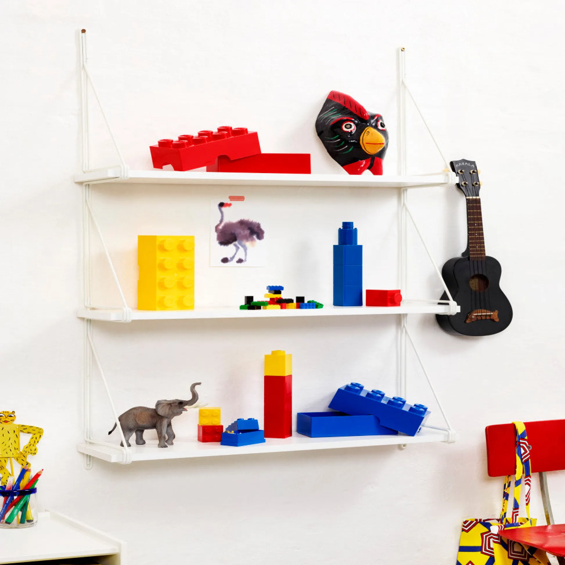 Flat River Group Room Copenhagen LEGO Series Storage Brick 2 - Bright Blue* Tables, Storage & Accessories|Lego Shop