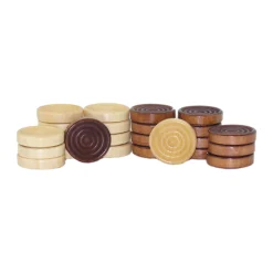 AreYouGame Royal Rumble 24-Set Stackable Wood Grooved Checkers, 1.5 Inch* Role-Playing Games|Board Games
