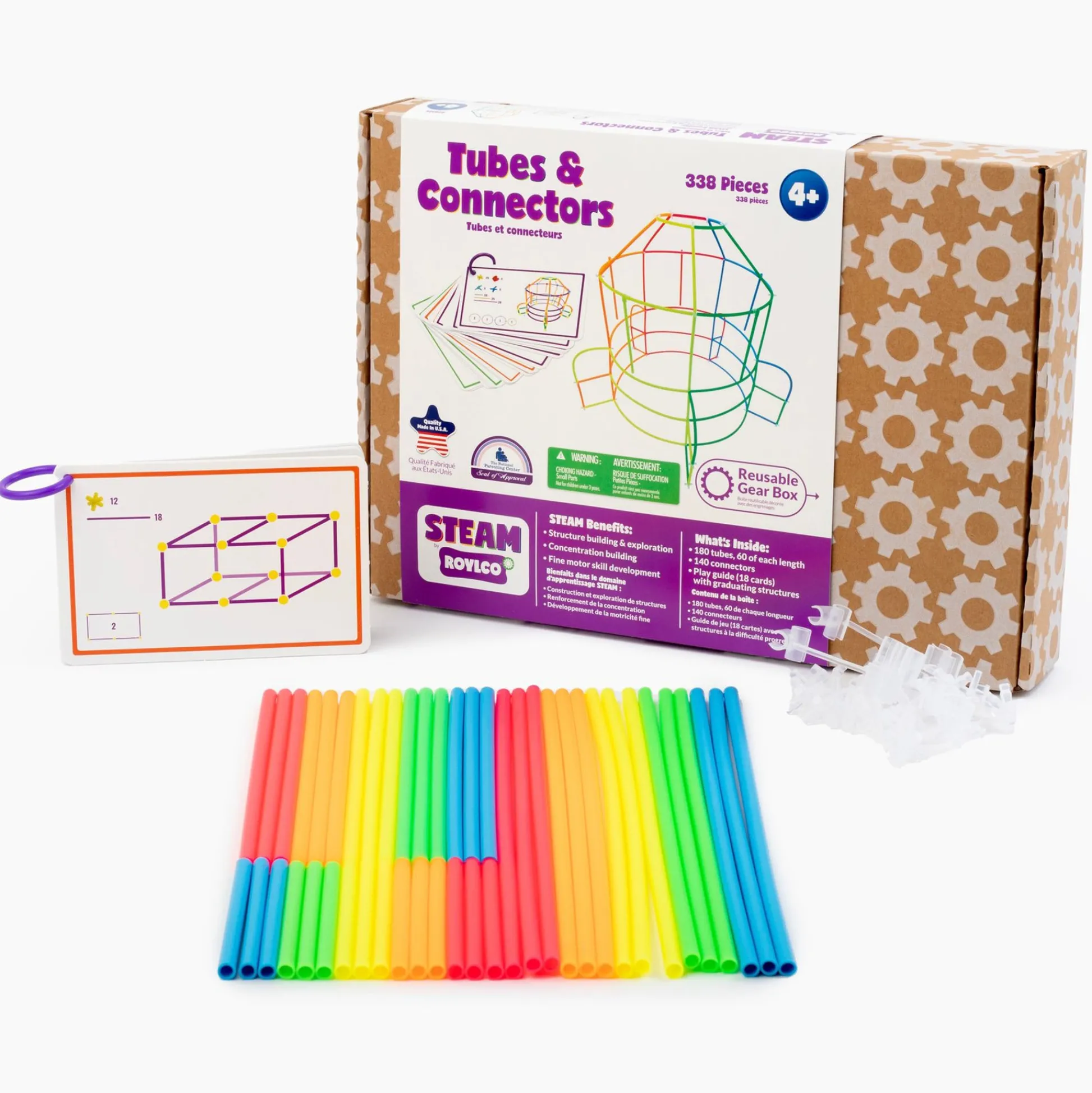 Educators Resource Roylco STEAM Tubes & Connectors Set - Creative Engineering Fun!* Engineering Toys