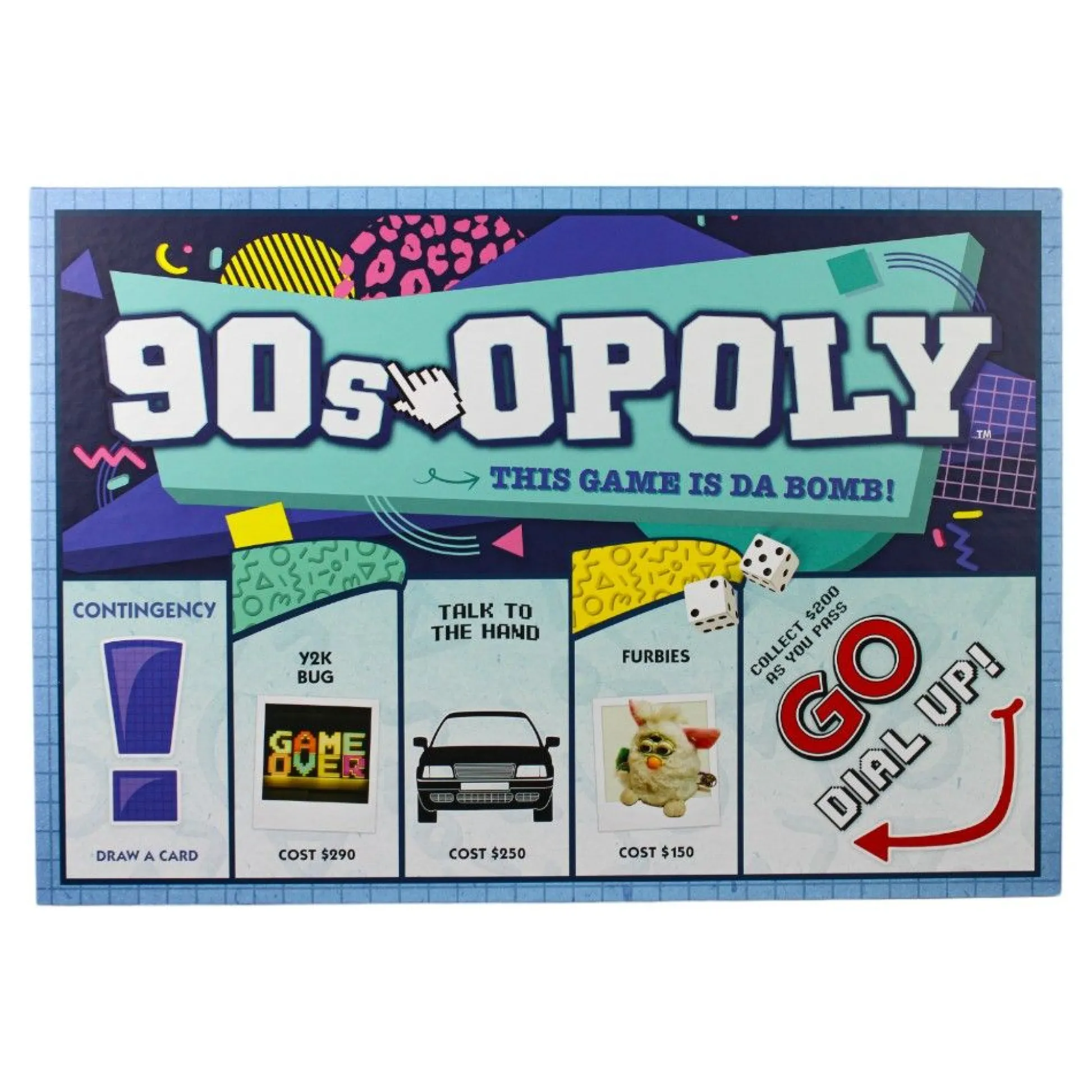 Calendar Holdings, LLC 90s Opoly Board Game - Nostalgic Monopoly Twist with Iconic 90s Vibes* Role-Playing Games|Board Games