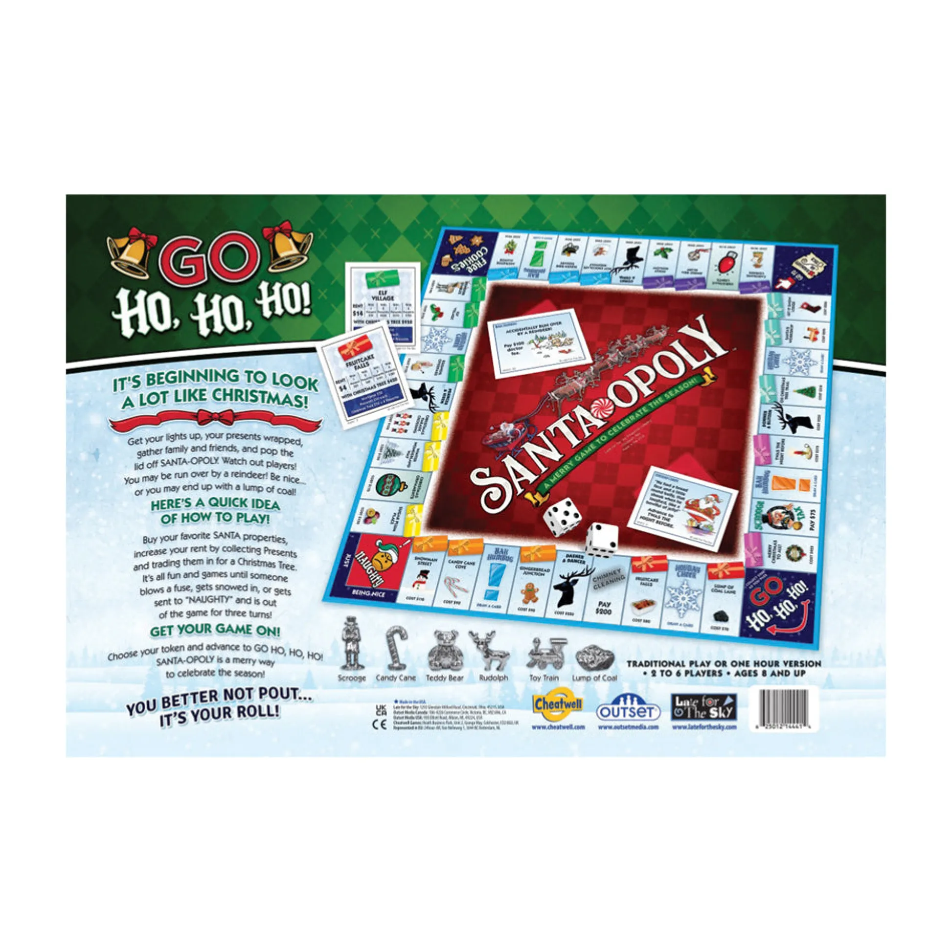 AreYouGame Santa-Opoly Holiday Themed Monopoly Style Board Game* Board Games|Role-Playing Games