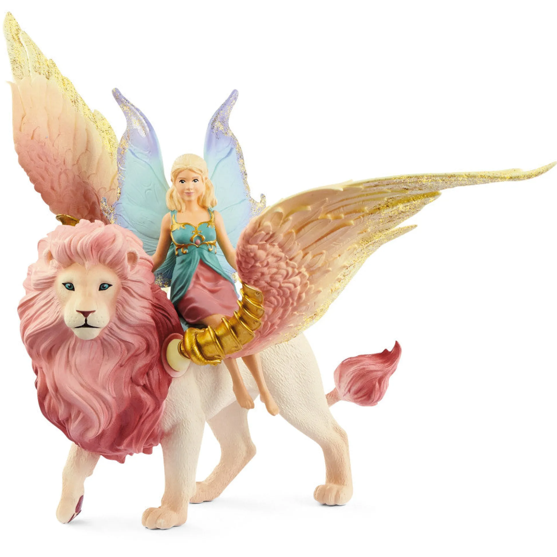 Flat River Group Schleich Bayala Fairy in Flight on Winged Lion, 2-Piece Figurine Playset* Playsets & Vehicles