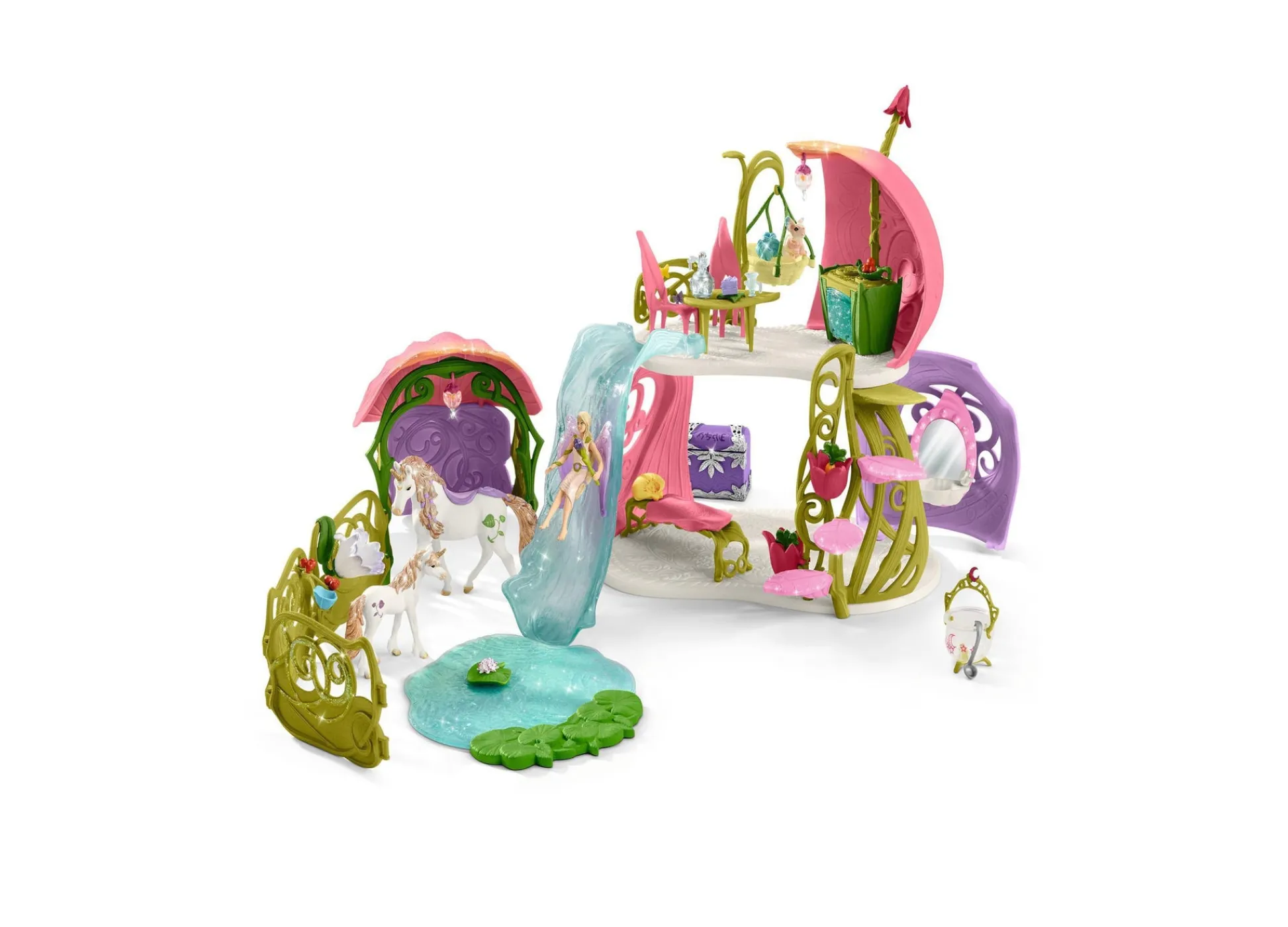 Flat River Group Schleich Bayala Glittering Flower House Playset with Unicorns and Stable* Playsets & Vehicles