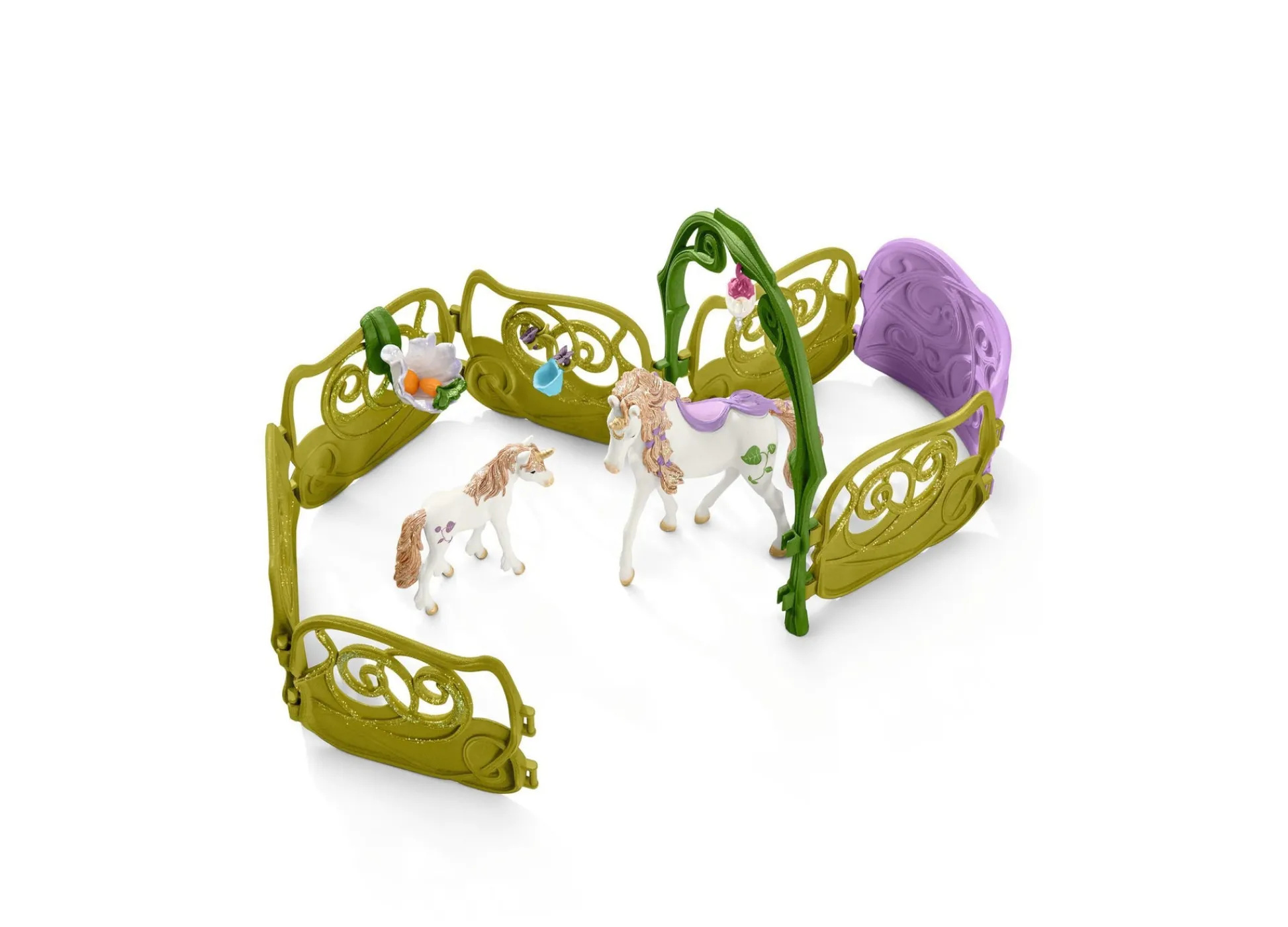 Flat River Group Schleich Bayala Glittering Flower House Playset with Unicorns and Stable* Playsets & Vehicles