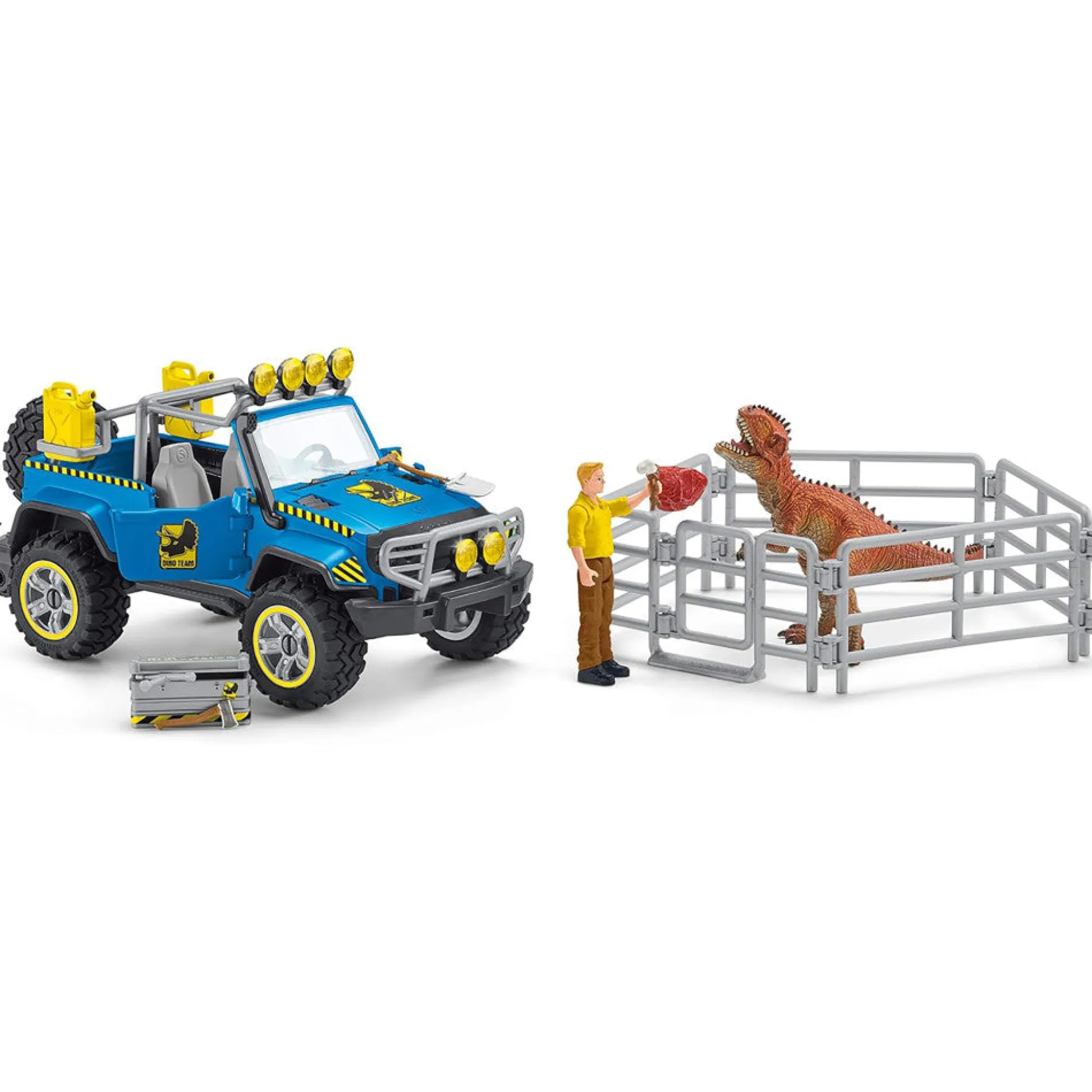 Flat River Group Schleich Dinosaurs Off-Road Vehicle with Dino Outpost - 14 pc Playset* Playsets & Vehicles