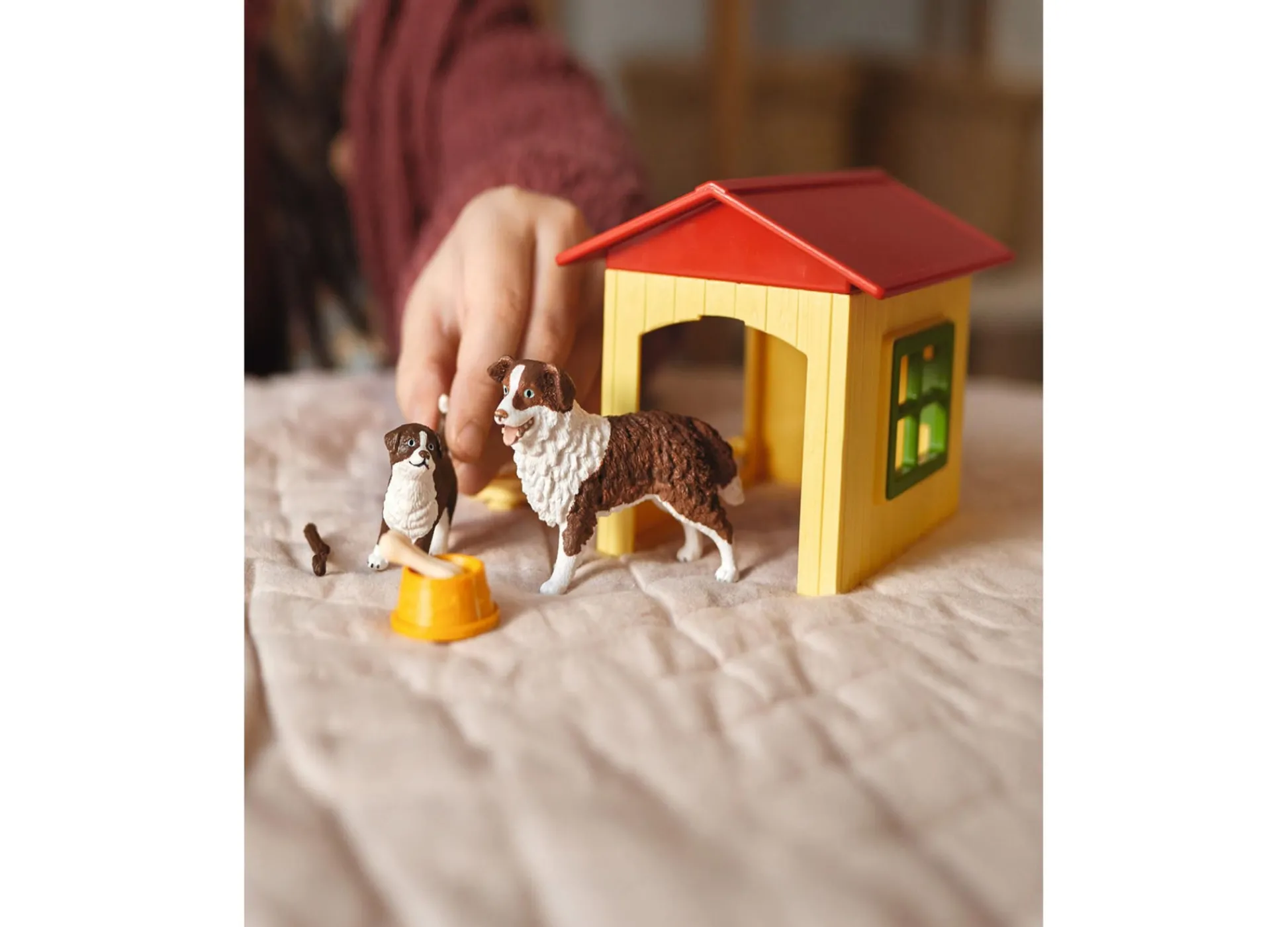 Flat River Group Schleich Farm World Australian Shepherd Dog House Playset, 9-Piece Set* Animal Figures|Social & Emotional Skills