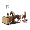Flat River Group Schleich Horse Club Emily & Luna Horse Washing Station Playset, 19 Pieces* Animal Figures|Dress Up
