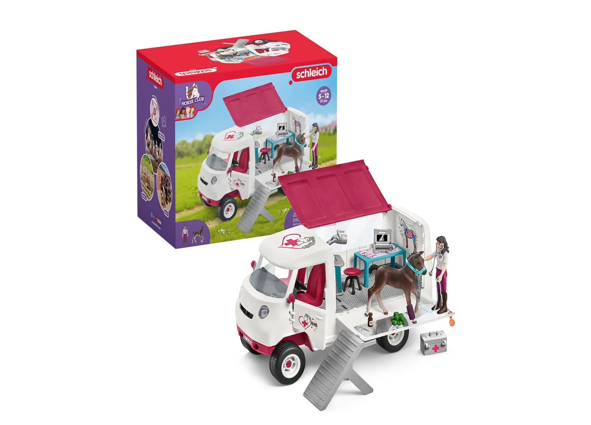 Flat River Group Schleich Horse Club Mobile Vet Playset with Hanoverian Foal* Dress Up|Animal Figures