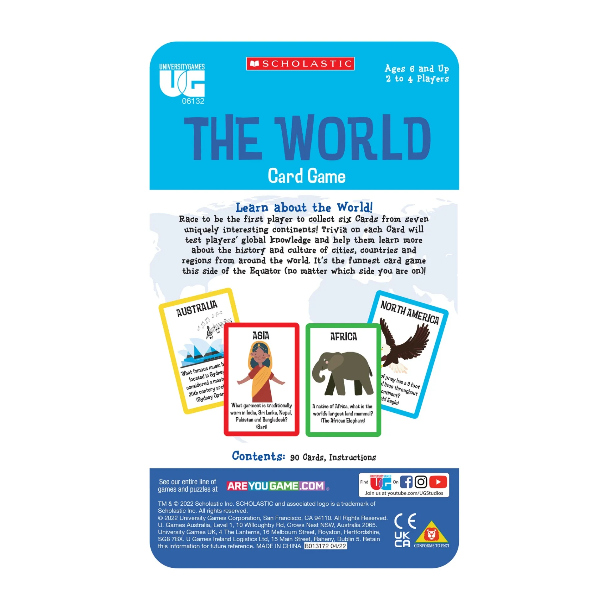 AreYouGame Scholastic The World Explorers Illustrated Fact Card Game* Card Games