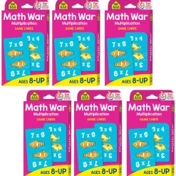 Educators Resource School Zone Math War Multiplication Game Cards - Underwater Adventure - 6 Sets* Math Toys|Math, Counting & Time