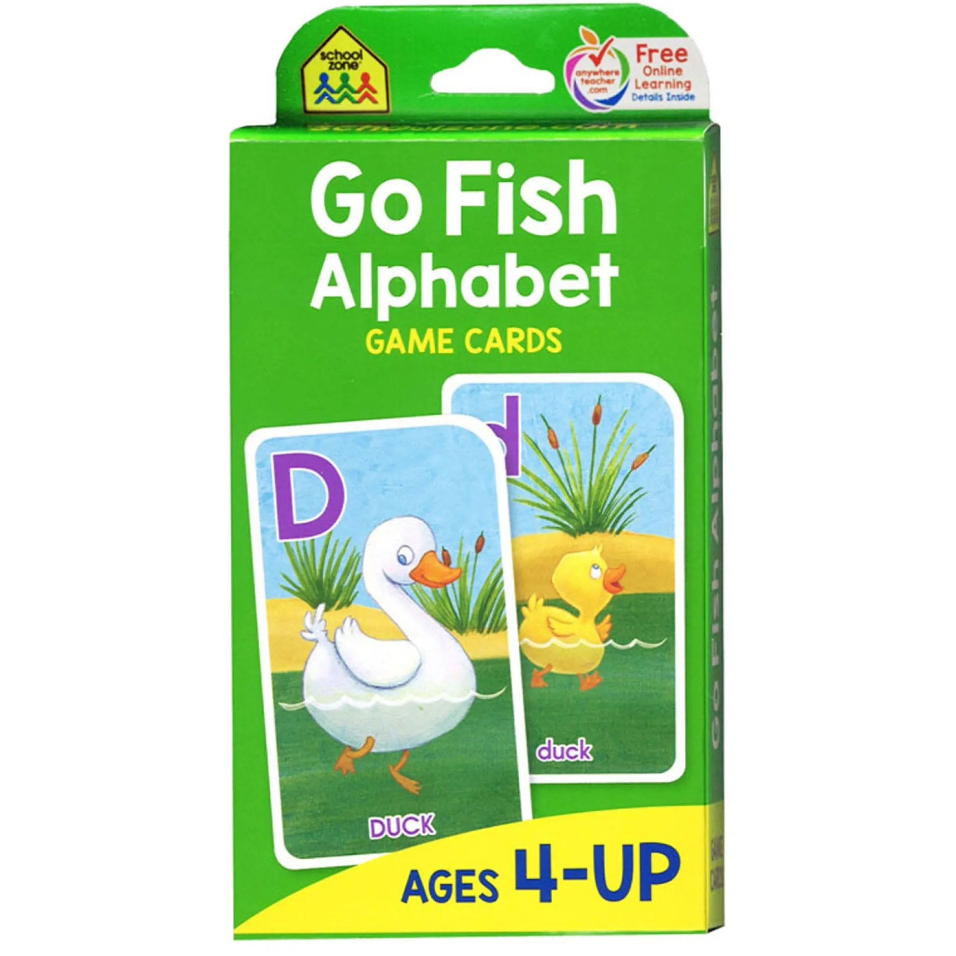 Educators Resource School Zone Publishing Go Fish Alphabet Game Cards - Animal Pairs Edition* Card Games
