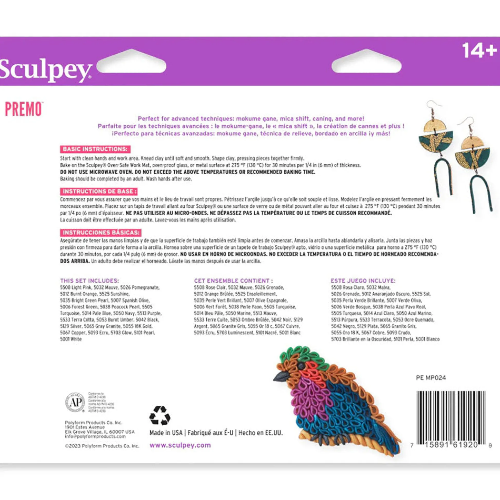 Flat River Group Sculpey Premo Polymer Clay Multipack - 24 Color Assortment, Oven Bake* Clay, Dough & Sand Art