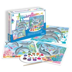 AreYouGame SentoSphere Aquarellum Dolphins Watercolor Art Kit - Large Set* Drawing, Color & Painting