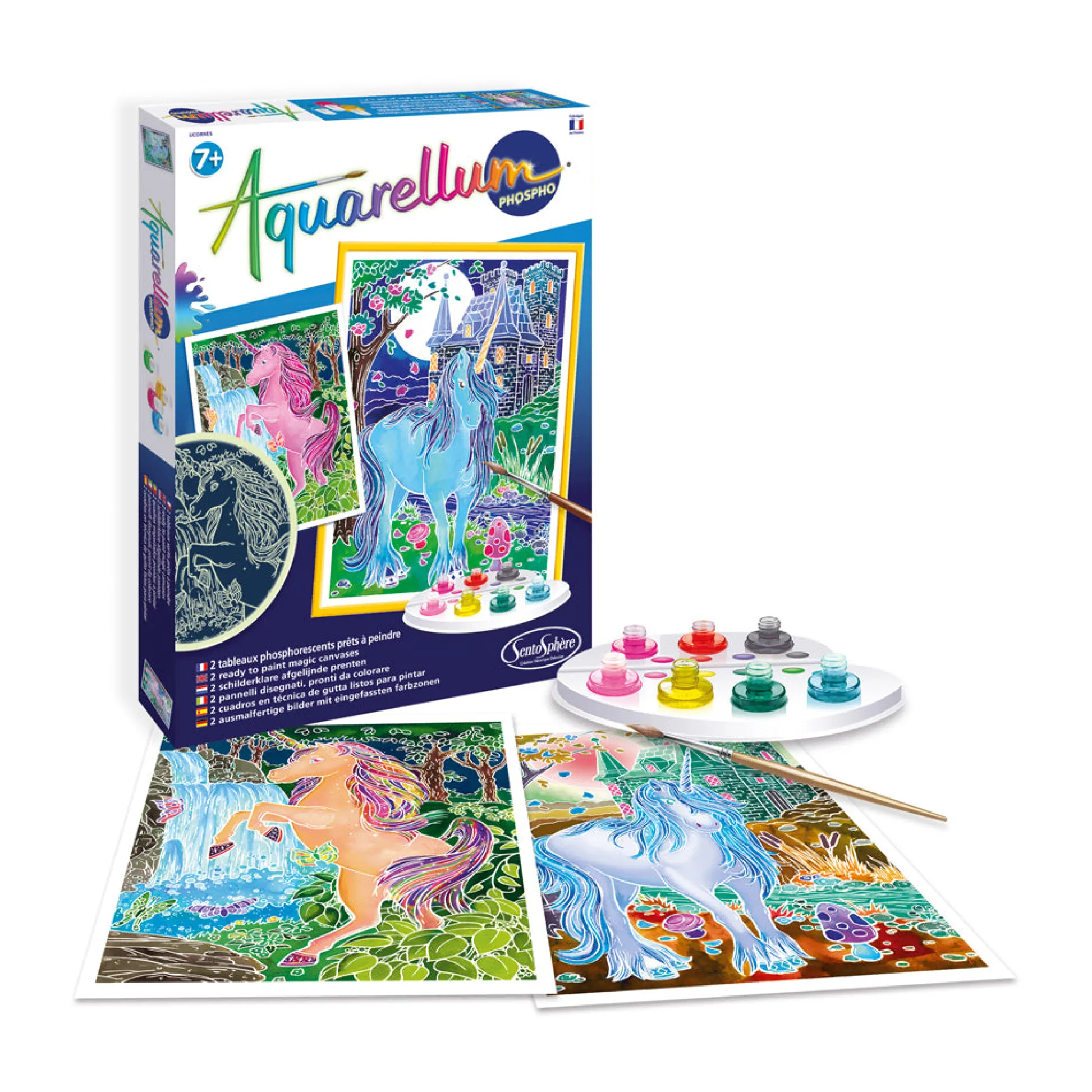 AreYouGame SentoSphere Aquarellum Phospho Unicorns Watercolor Painting Kit* Drawing, Color & Painting