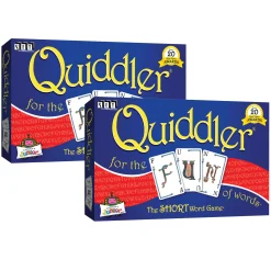 Educators Resource SET Family Games Quiddler Dual Word Card Game Pack* Card Games