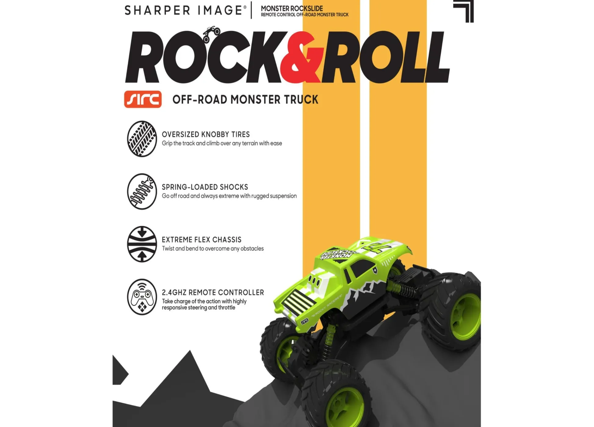 Macy's - Supplier Sharper Image RC Monster Rockslide - 2.4 GHz Off-Road Monster Truck - Green* Rc Cars & Flight