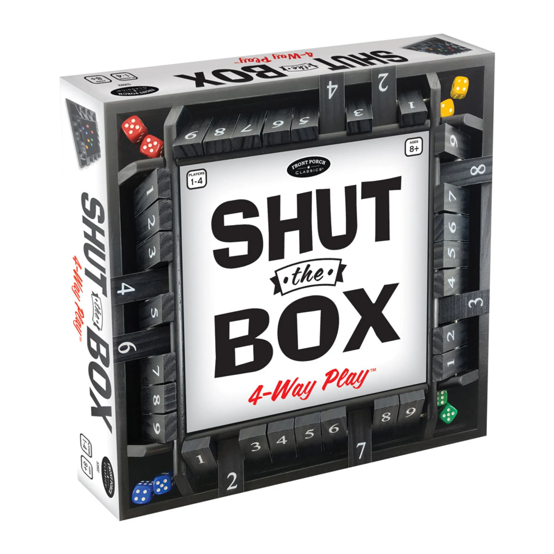AreYouGame Shut the Box 4-Way Play Classic Wooden Board Game* Board Games|Role-Playing Games