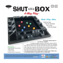AreYouGame Shut the Box 4-Way Play Classic Wooden Board Game* Board Games|Role-Playing Games